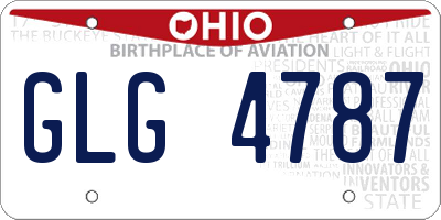 OH license plate GLG4787
