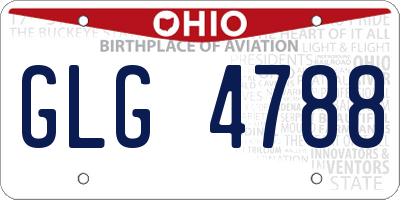 OH license plate GLG4788