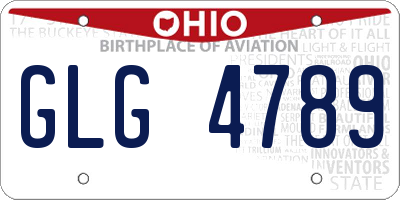 OH license plate GLG4789