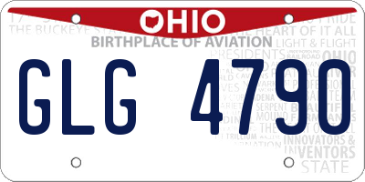 OH license plate GLG4790