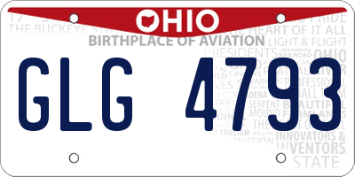 OH license plate GLG4793