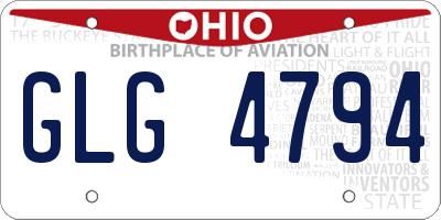 OH license plate GLG4794