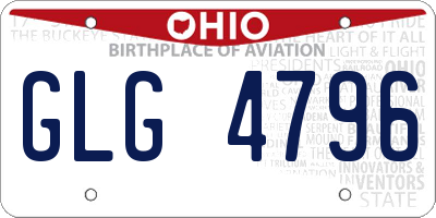 OH license plate GLG4796