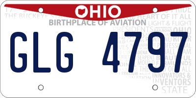 OH license plate GLG4797