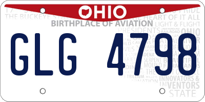 OH license plate GLG4798
