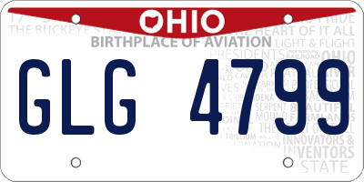 OH license plate GLG4799