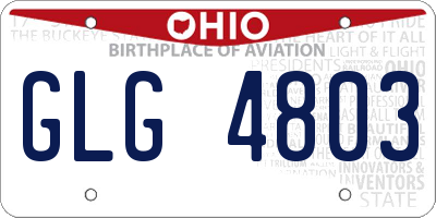 OH license plate GLG4803