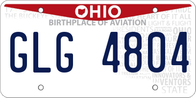 OH license plate GLG4804