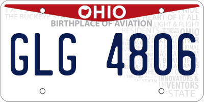 OH license plate GLG4806