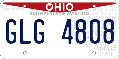 OH license plate GLG4808