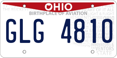 OH license plate GLG4810