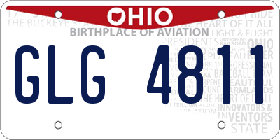 OH license plate GLG4811