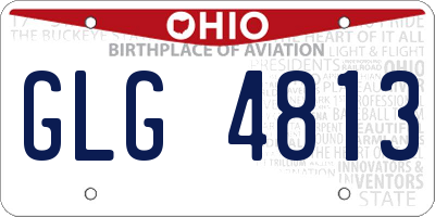 OH license plate GLG4813