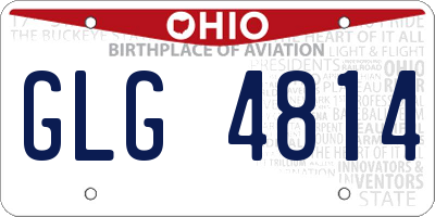OH license plate GLG4814
