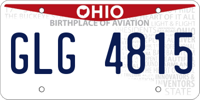 OH license plate GLG4815
