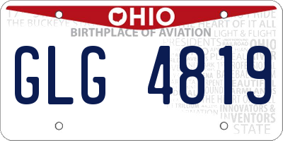 OH license plate GLG4819