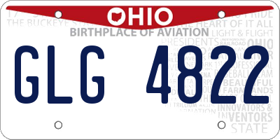 OH license plate GLG4822