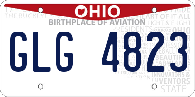 OH license plate GLG4823