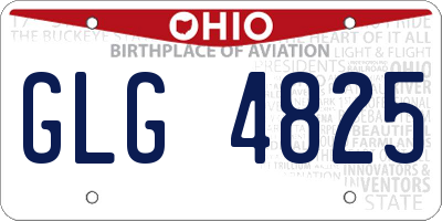 OH license plate GLG4825