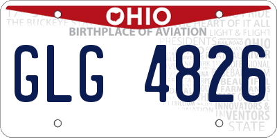 OH license plate GLG4826