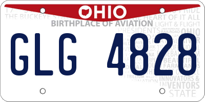 OH license plate GLG4828
