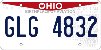 OH license plate GLG4832