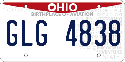 OH license plate GLG4838