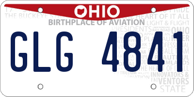 OH license plate GLG4841