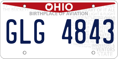OH license plate GLG4843