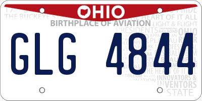 OH license plate GLG4844
