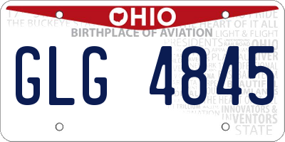 OH license plate GLG4845