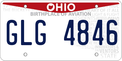 OH license plate GLG4846