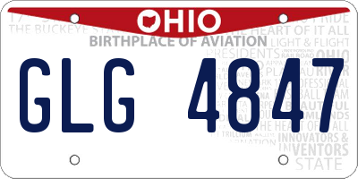 OH license plate GLG4847