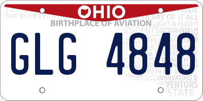OH license plate GLG4848