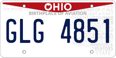 OH license plate GLG4851