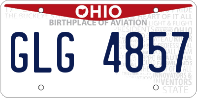 OH license plate GLG4857