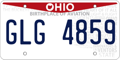 OH license plate GLG4859