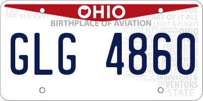 OH license plate GLG4860