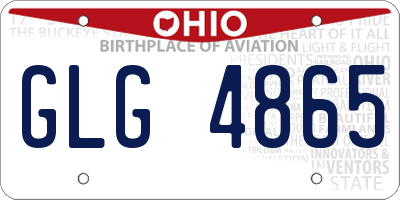 OH license plate GLG4865