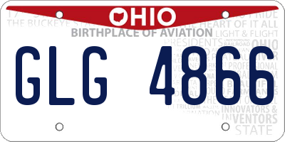 OH license plate GLG4866