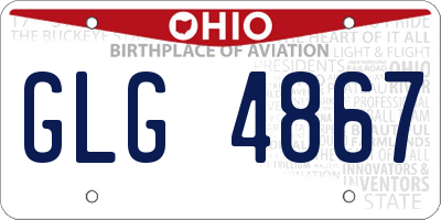OH license plate GLG4867
