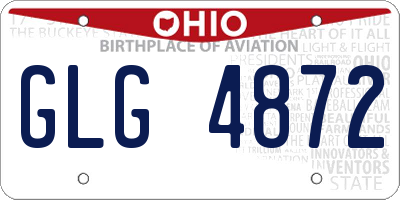 OH license plate GLG4872