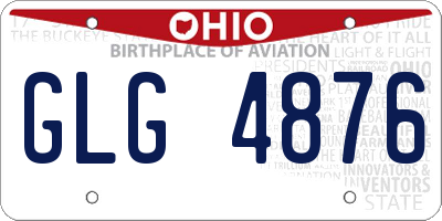 OH license plate GLG4876