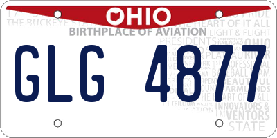 OH license plate GLG4877