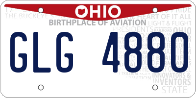 OH license plate GLG4880