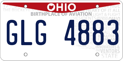 OH license plate GLG4883