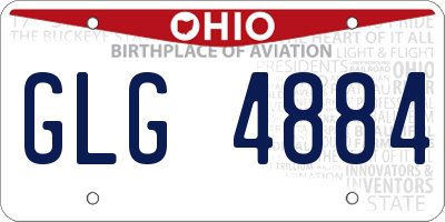 OH license plate GLG4884