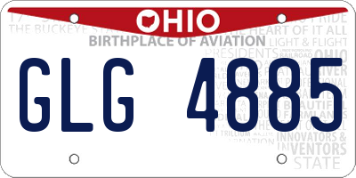 OH license plate GLG4885