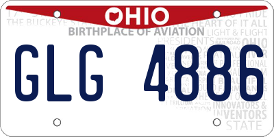 OH license plate GLG4886