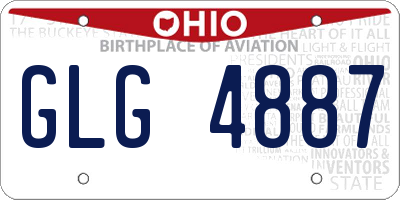 OH license plate GLG4887
